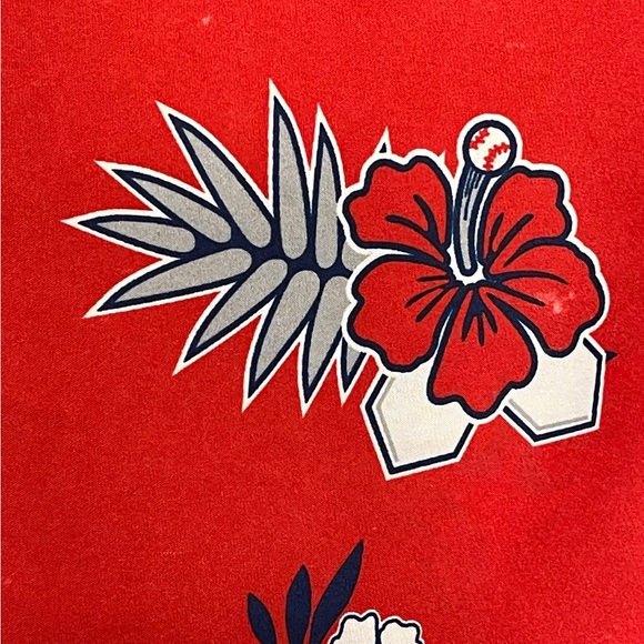 Angels Baseball Hawaiian style button down shirt size OSFM - Picture 10 of 11